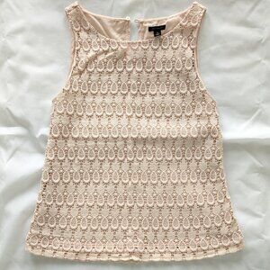 Ann Taylor pink lace top (XS)